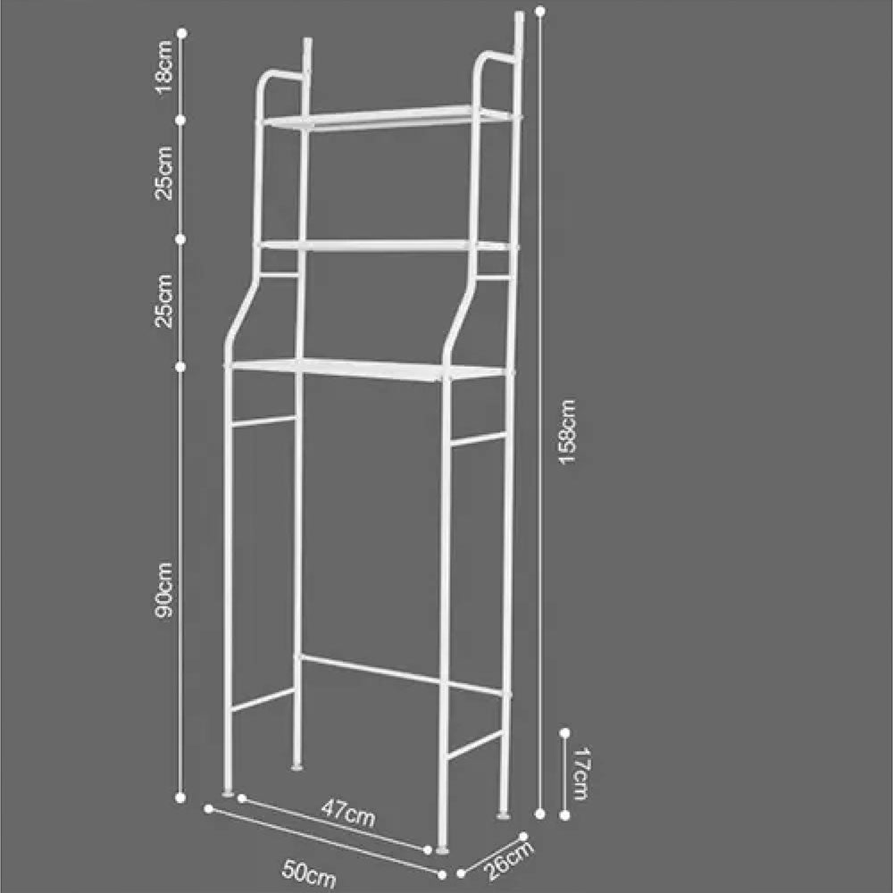 Organizador metálico repisa baño 3 niveles